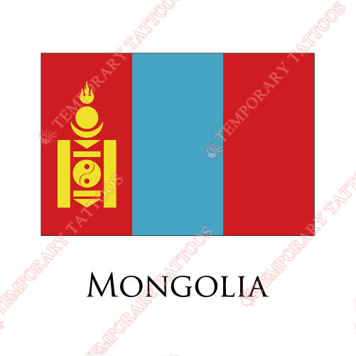 Mongolia flag Customize Temporary Tattoos Stickers NO.1933